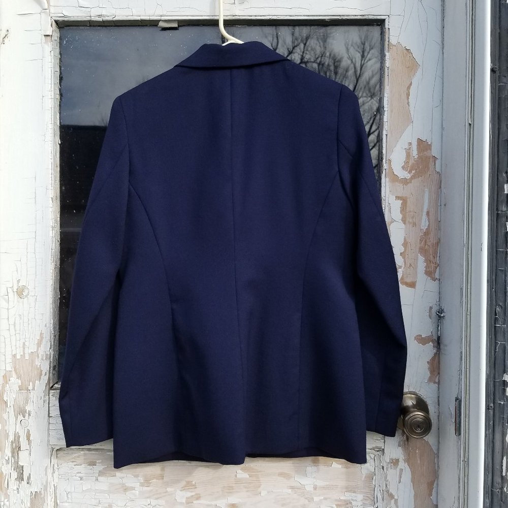 Pendleton Navy Blue One Button Wool Blazer - image 8